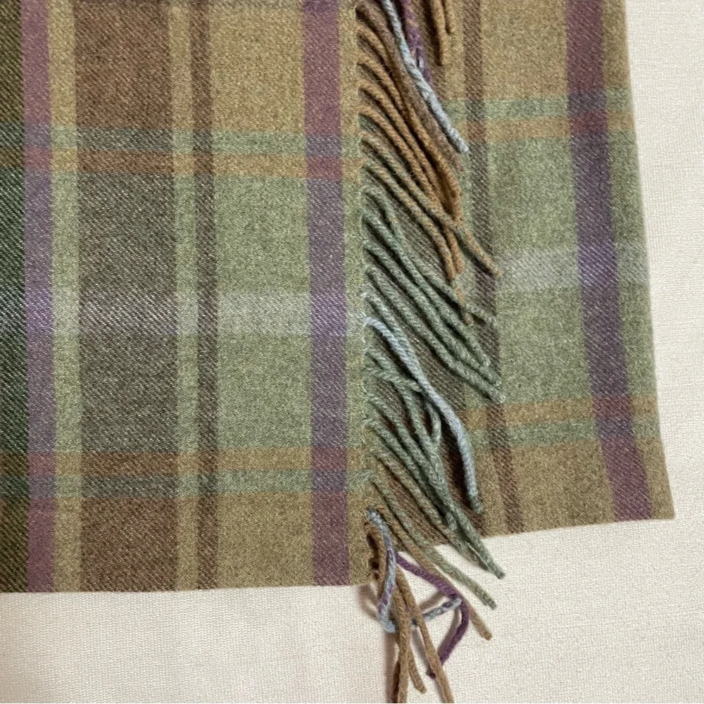 NWT New $225 Ralph Lauren Wool Plaid Fringe-Trim Tweed Mini Skirt Size 14